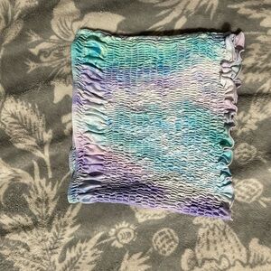 Mermaid colored tube top